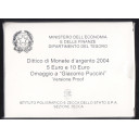 2004 - Dittico 5 + 10 Euro 80° Morte Giacomo Puccini Fondo Specchio